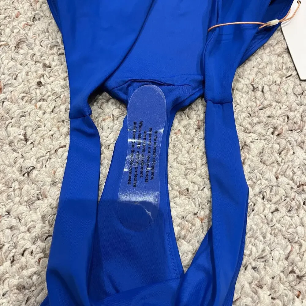 NEW Quince Low Rise Bikini Bottom M Electric Blue Summer Beach Casual